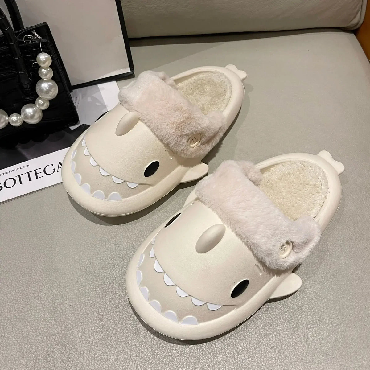 SharkSlippers - Cozy Cotton Shark Slippers for Indoors