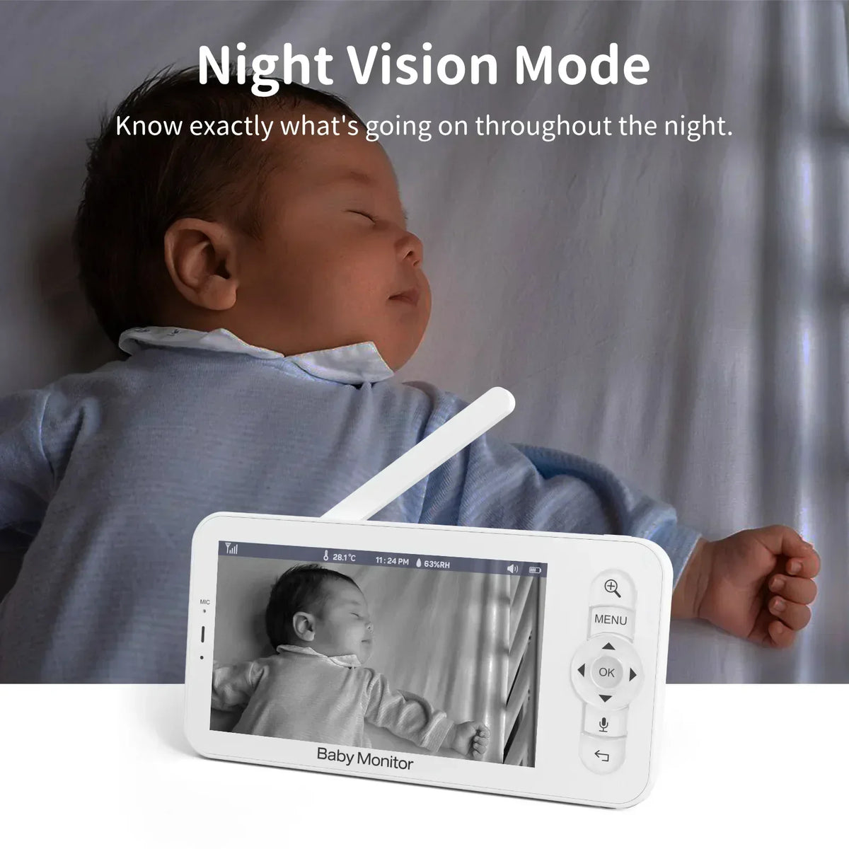 BabySafe Camera - HD Video Baby Monitor with 5-Inch Screen