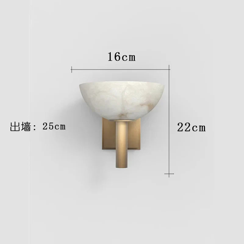 MarbleLuxe - Marble and Antique Brass Wall Light