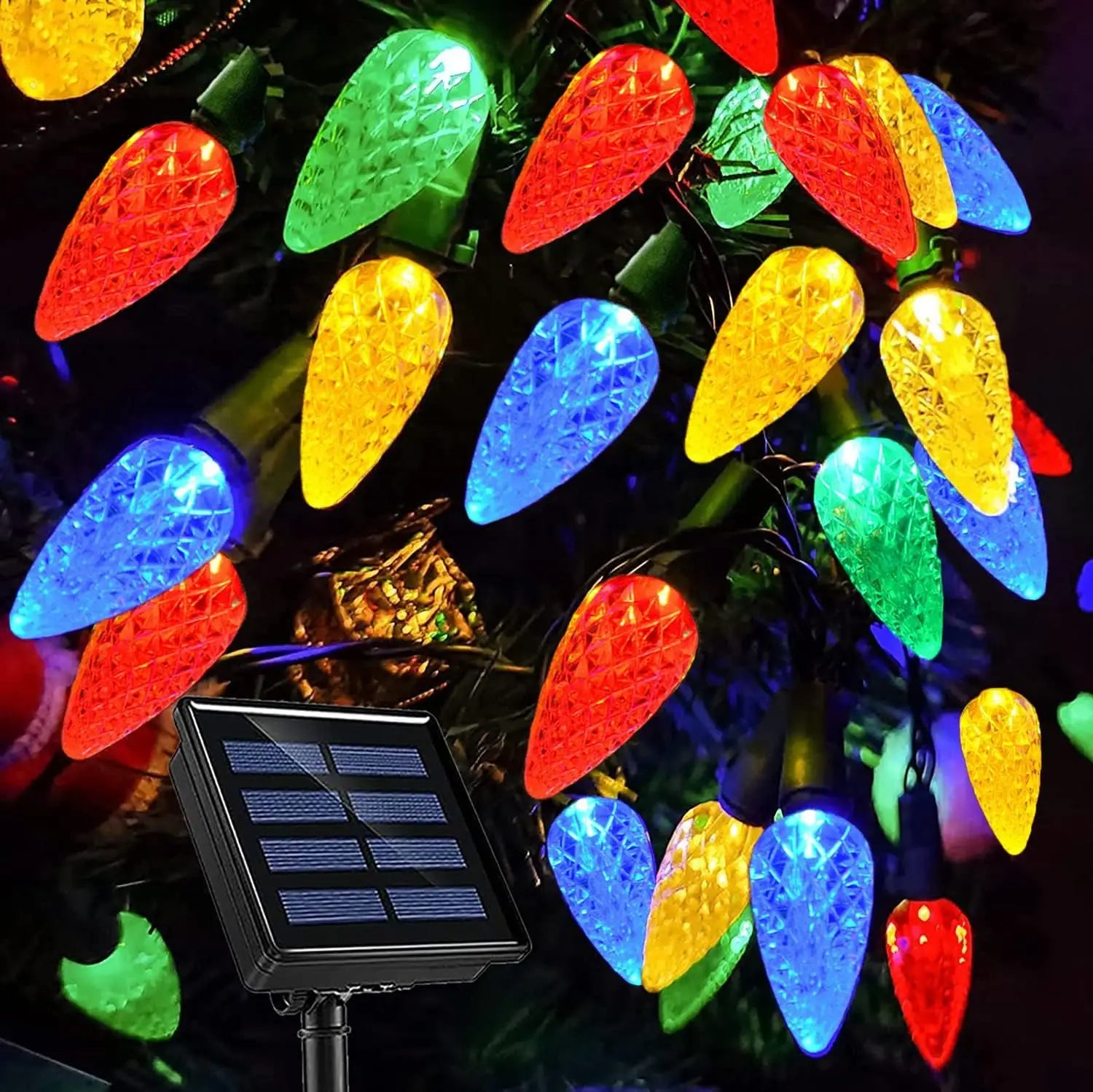 BerryGlow Lights - Guirlande solaire fraise pour jardin et fêtes