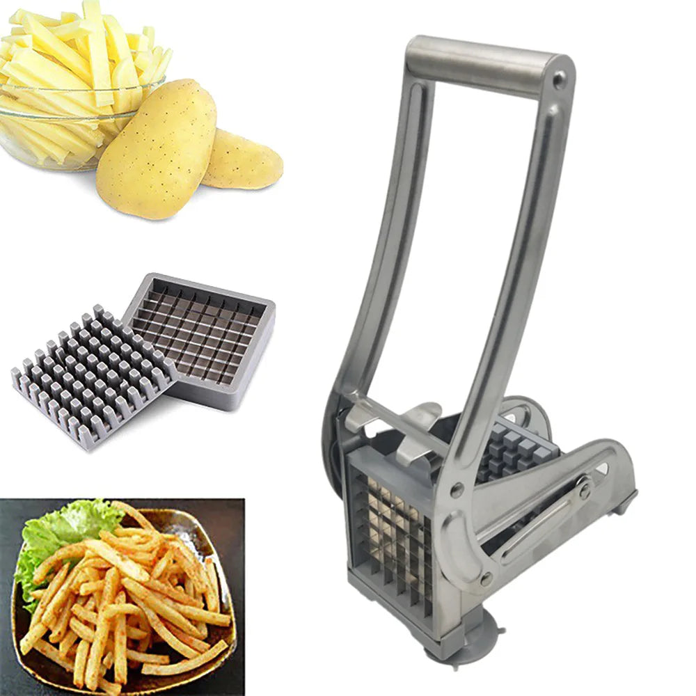 Fritzo Vegetable Cutter - Stainless Steel French Fry Cutter for Perfect Cuts