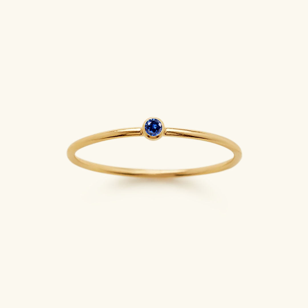 Bague Pierre de Naissance Celestia - Argent Plaqué Doré