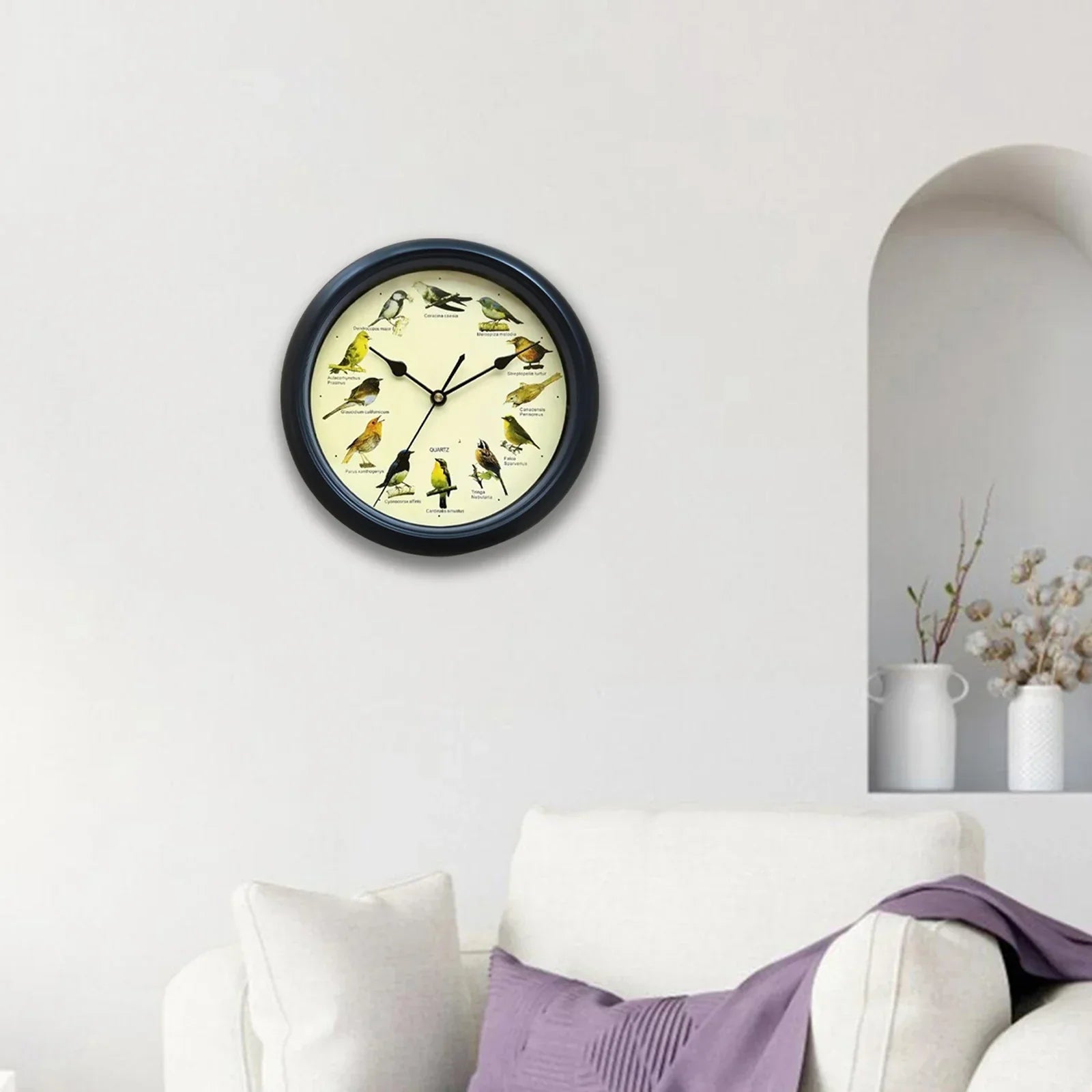 BirdSong Clock - Horloge murale 25 cm avec chants d'oiseaux