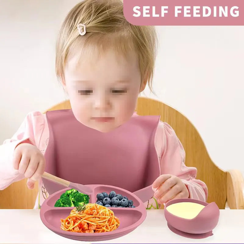 SiliconeBaby Set - Set Alimentation 6 Pièces Bébé