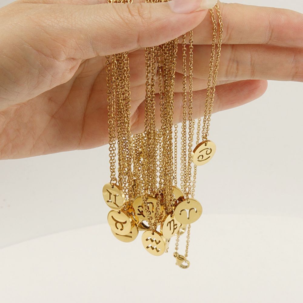 Collier Signe du Zodiaque - Or, Argent ou Or Rose