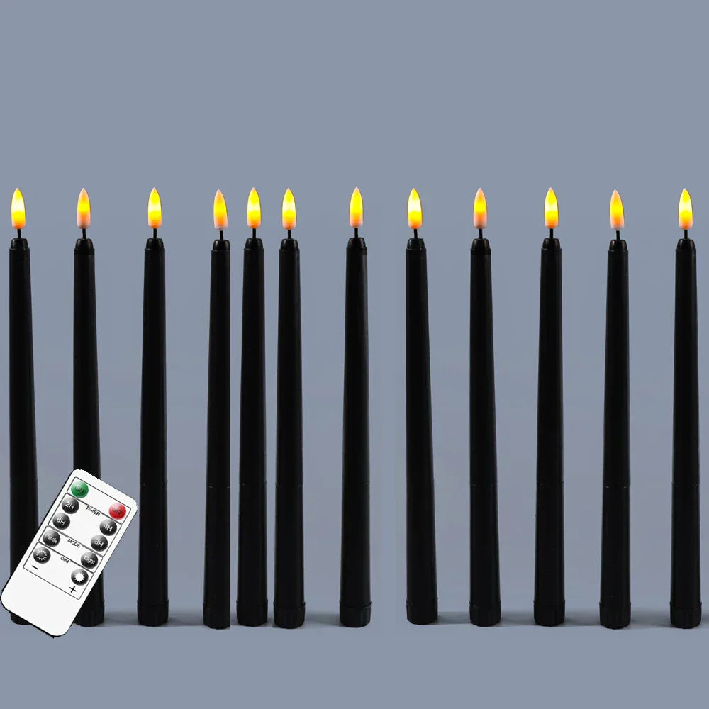 Nightfall - Mystical Black LED Candles for Halloween