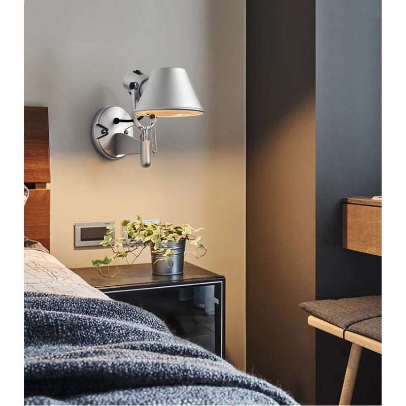 RockFleur - Adjustable Industrial Wall Sconce for the Bedroom