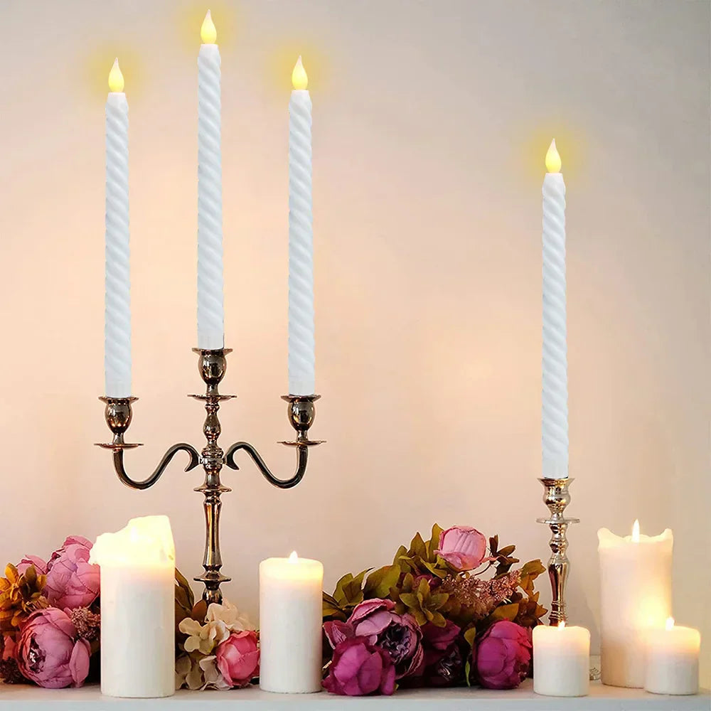 Candlestick - Elegant Long LED Candles with 3D Wick