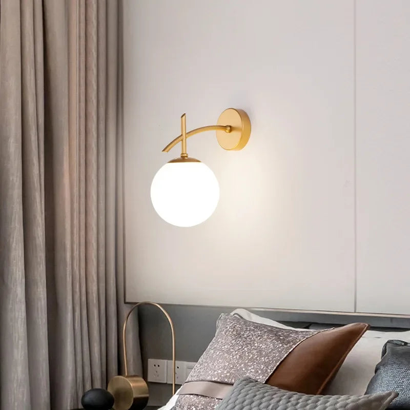 LumiSconce - Black and Gold Glass Wall Sconce