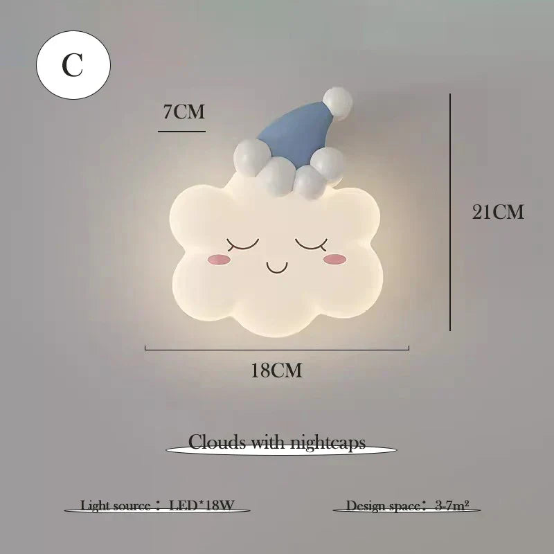 RomanticCloud Lamp - Cloud Wall Sconce for Kids' Bedroom