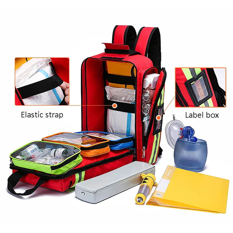 RescueReady - Sac à dos de premiers secours et de survie robuste