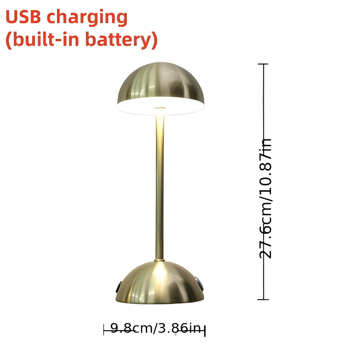 ShineMushroom - Touch-Dimmable Cordless Mushroom Lamp