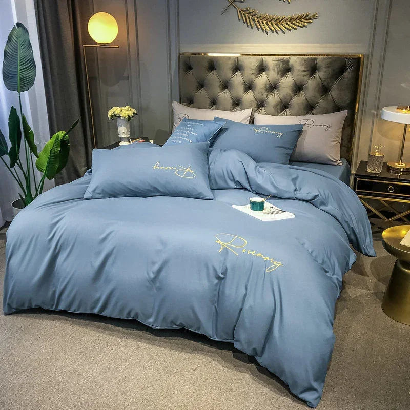 EmbroiLux Bedding - Elegant Embroidered Duvet Cover