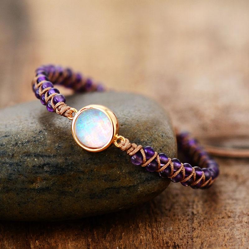 Amethyst Glow - Bracelet en perles d'améthyste naturelle