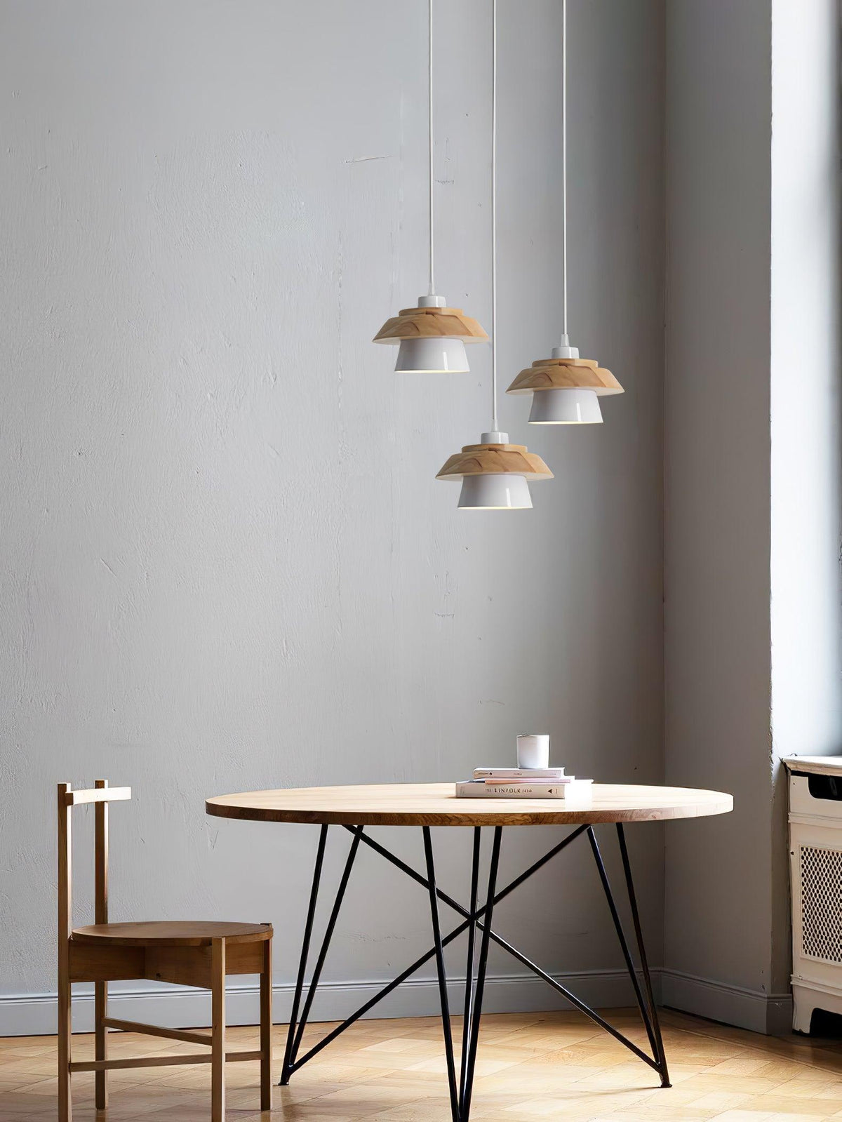 NordicMacaron - Scandinavian Design Pendant Light with Wood Finish
