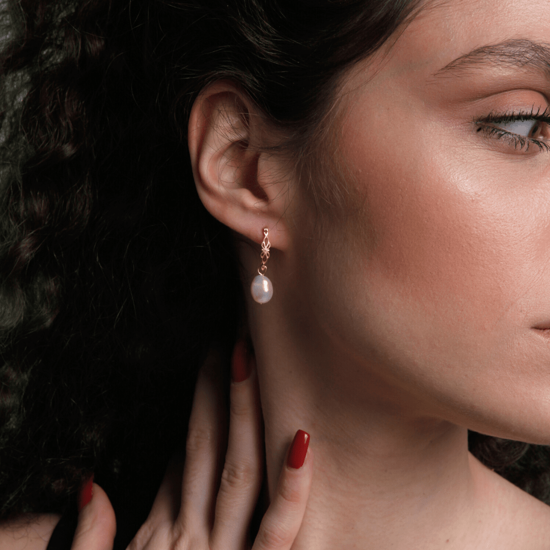 Vivienne - Boucles d'oreilles en perles d'eau douce naturelles