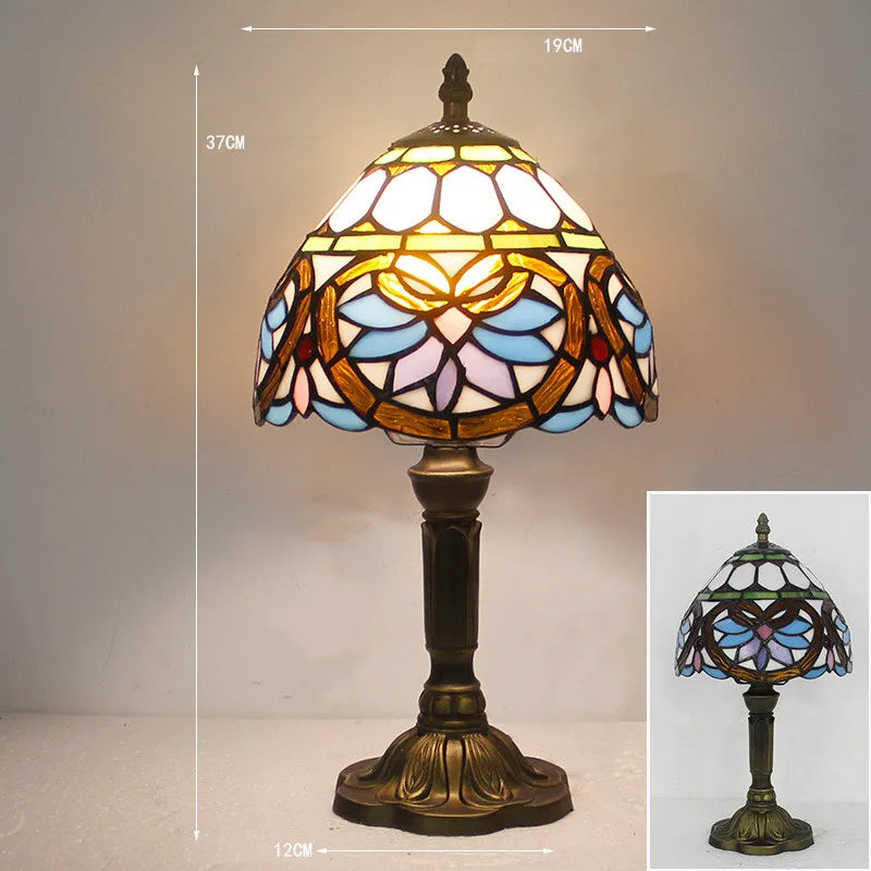 Luminara Éclat - Colored Glass Tiffany Desk Lamp
