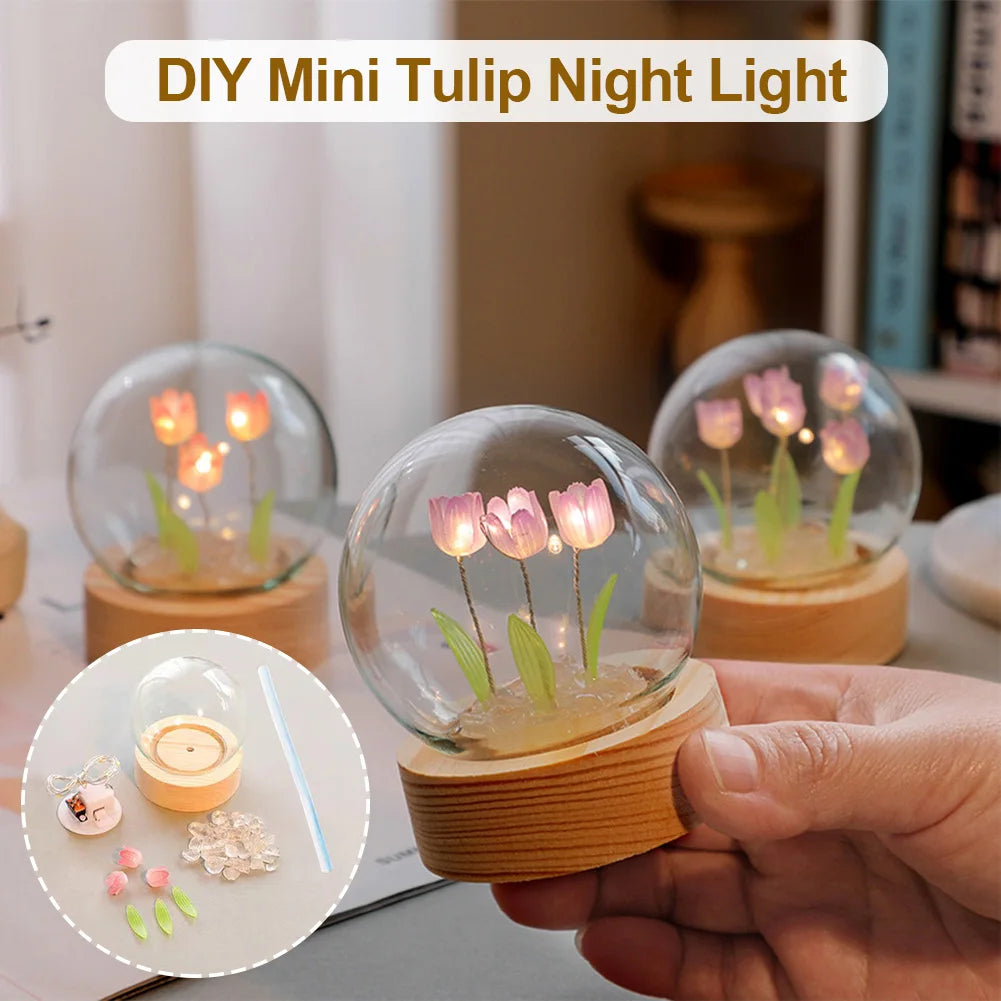 Hurelia - Elegant Glass Tulip Table Lamp
