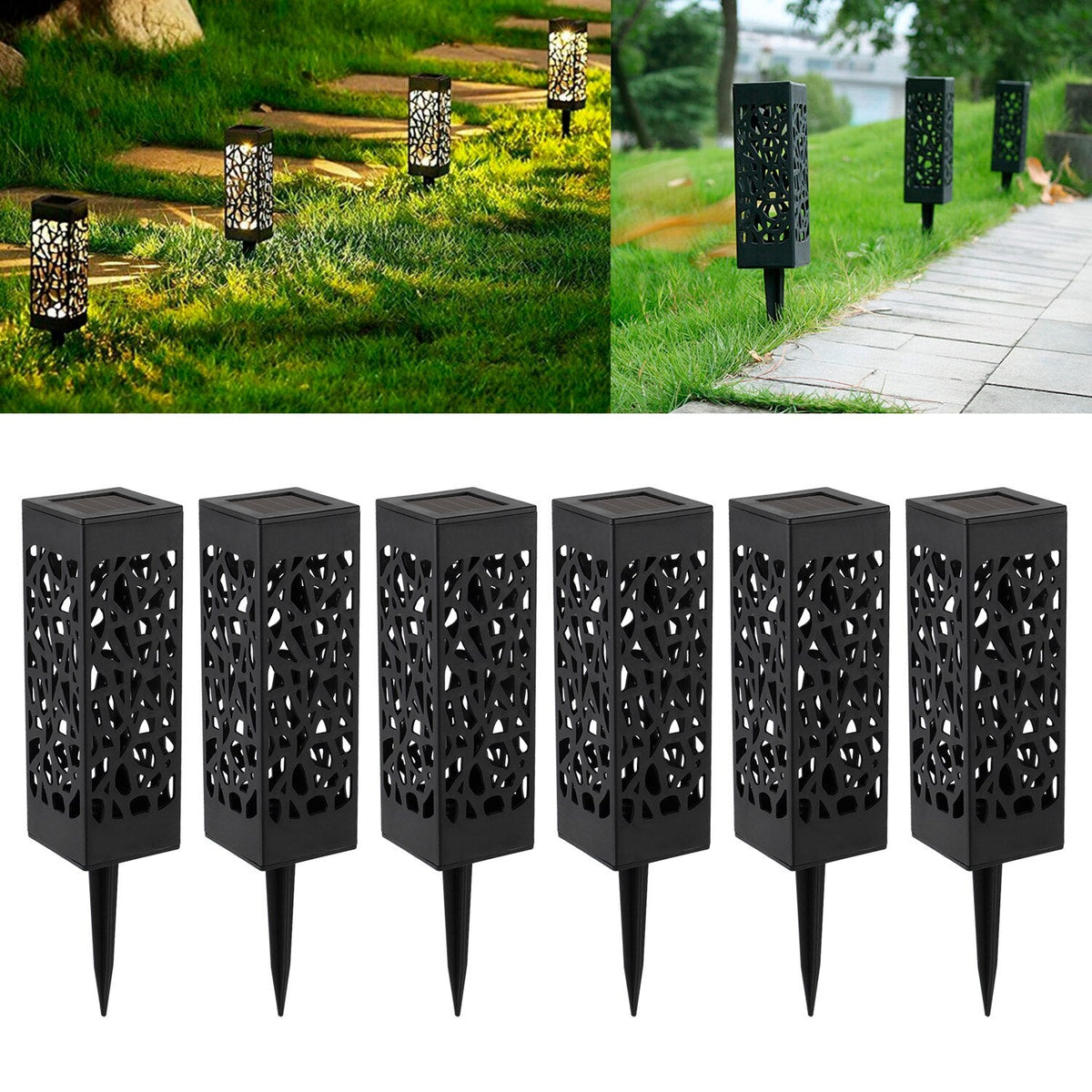 Luxury Solar - LED Garden Lamp with Flame Effect