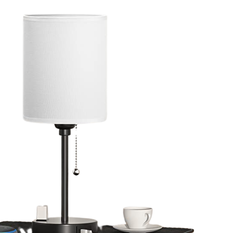 Yorvex - 3-Color Temperature Bedside Lamp with USB Ports