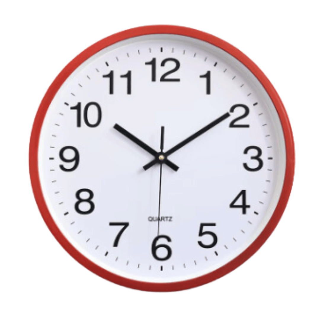 LunexTime - Black Atomic Wall Clock for Indoor and Outdoor Use