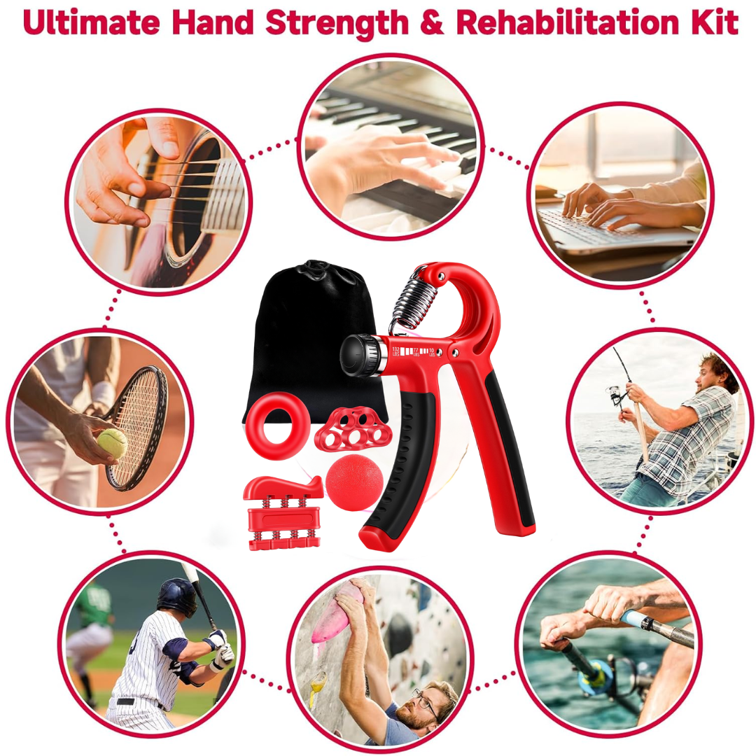 GripMaster - Set de 5 musculateurs de poigne