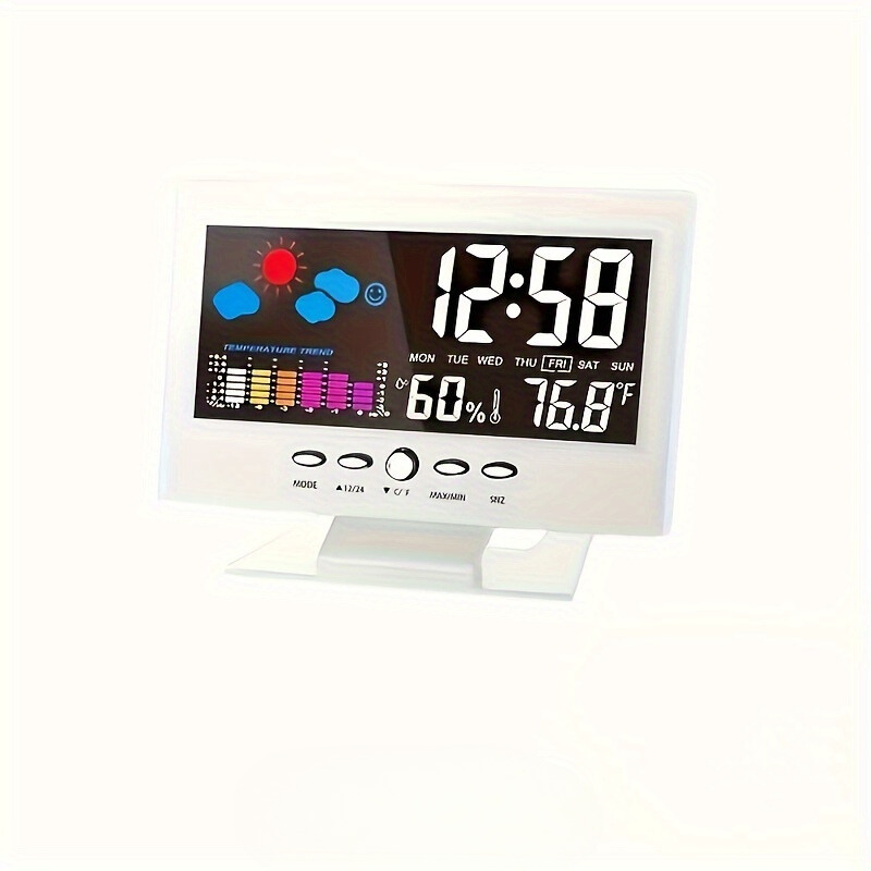 SilentTime Clock - Silent Digital Alarm Clock with Weather Station