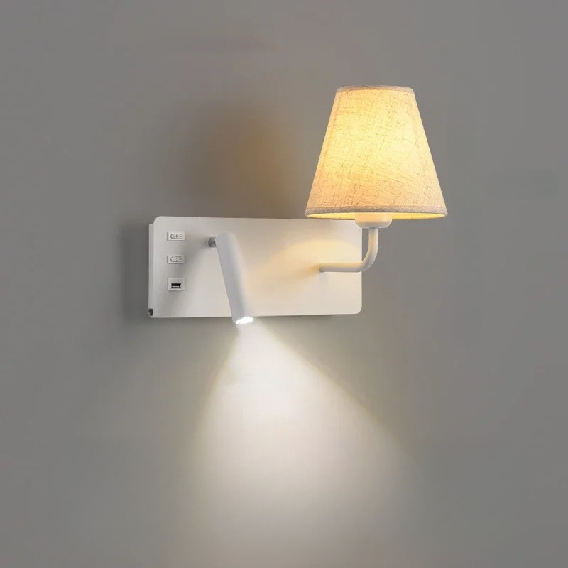 LuminoWall - Minimalist USB Wall Sconce with Reading Light