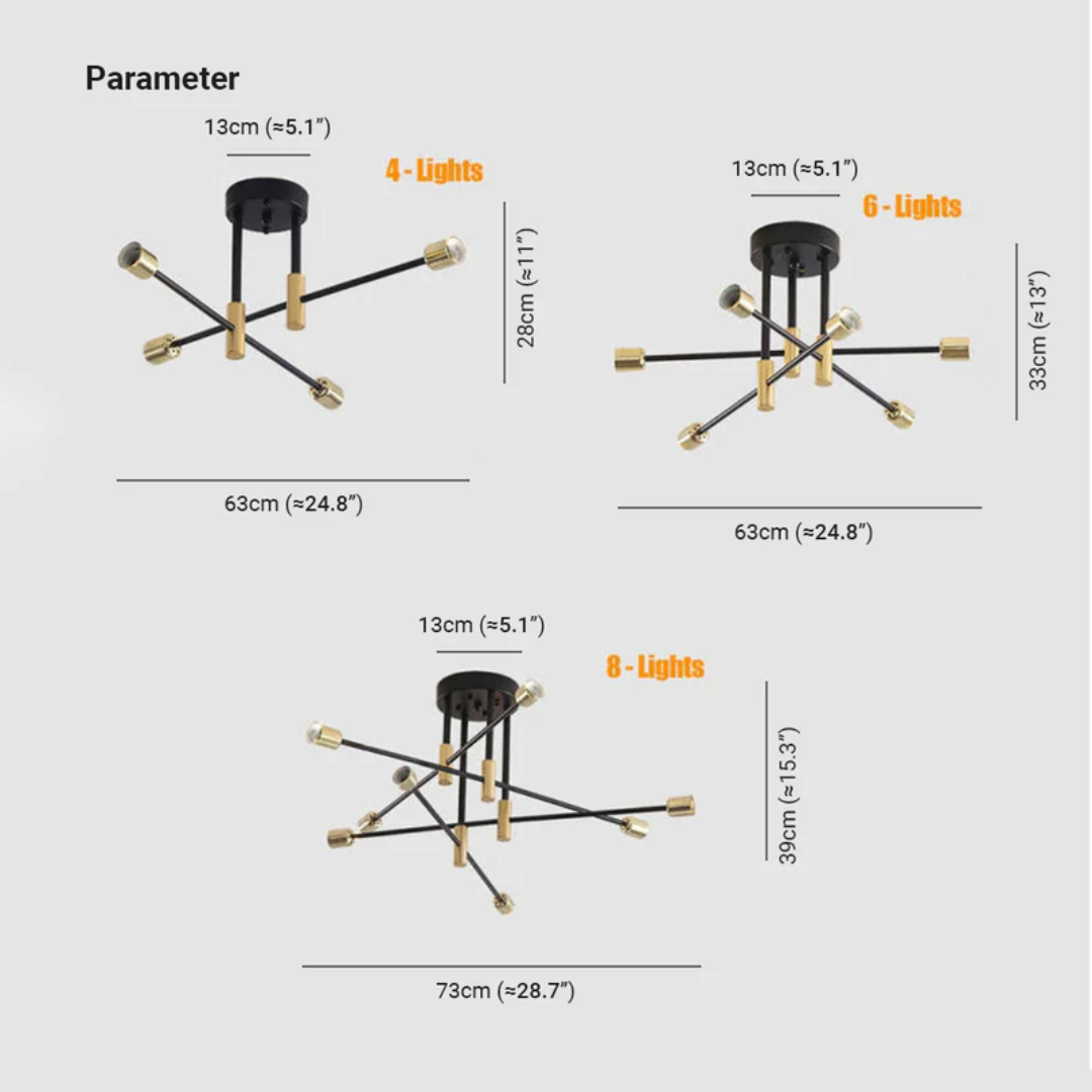 Lumière Royale - Plafonnier LED de luxe pour salon