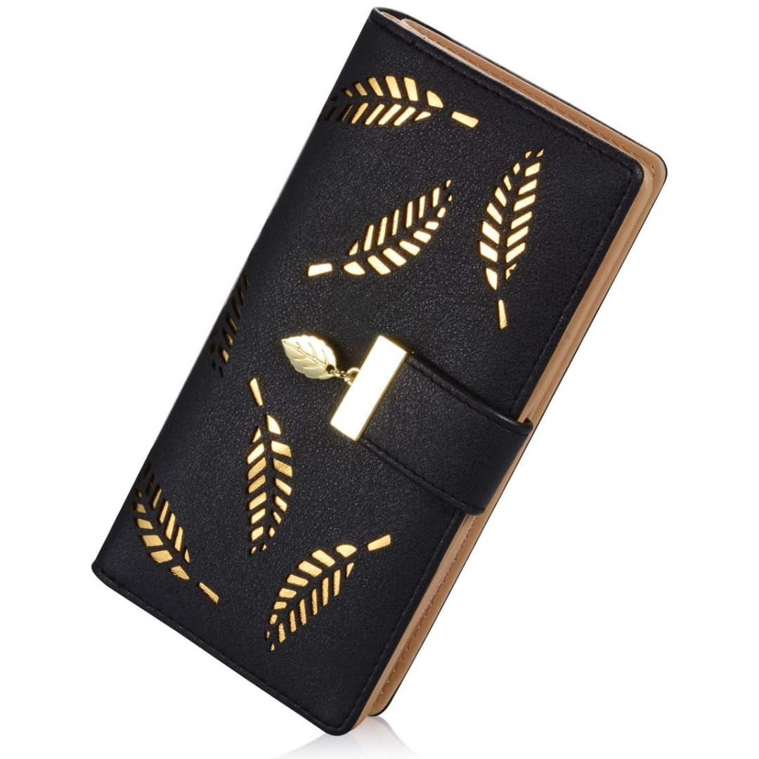 LeatherLeaf - Portefeuille Cuir Femme Raffiné