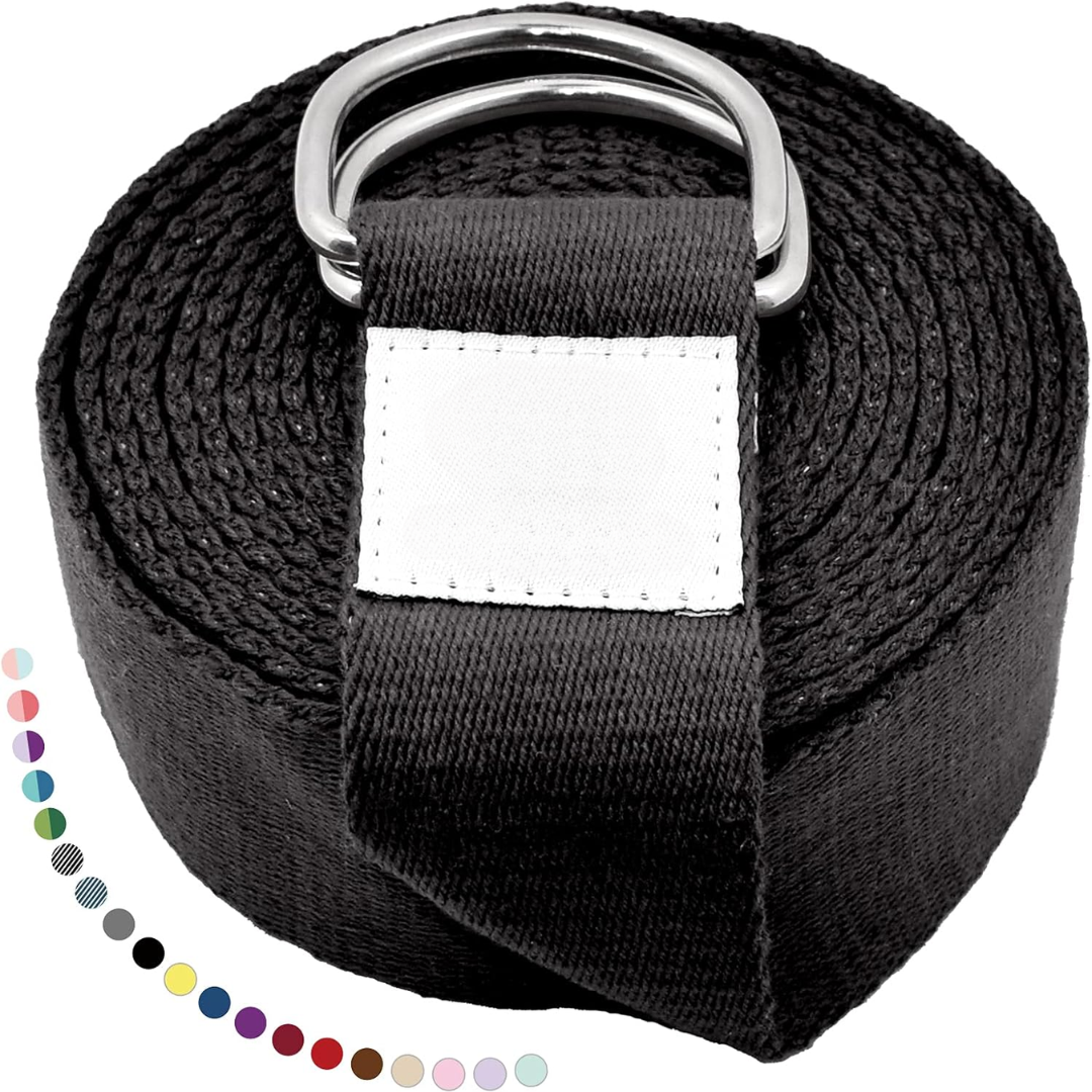 FlexFit - Sangle de yoga réglable avec anneau en D