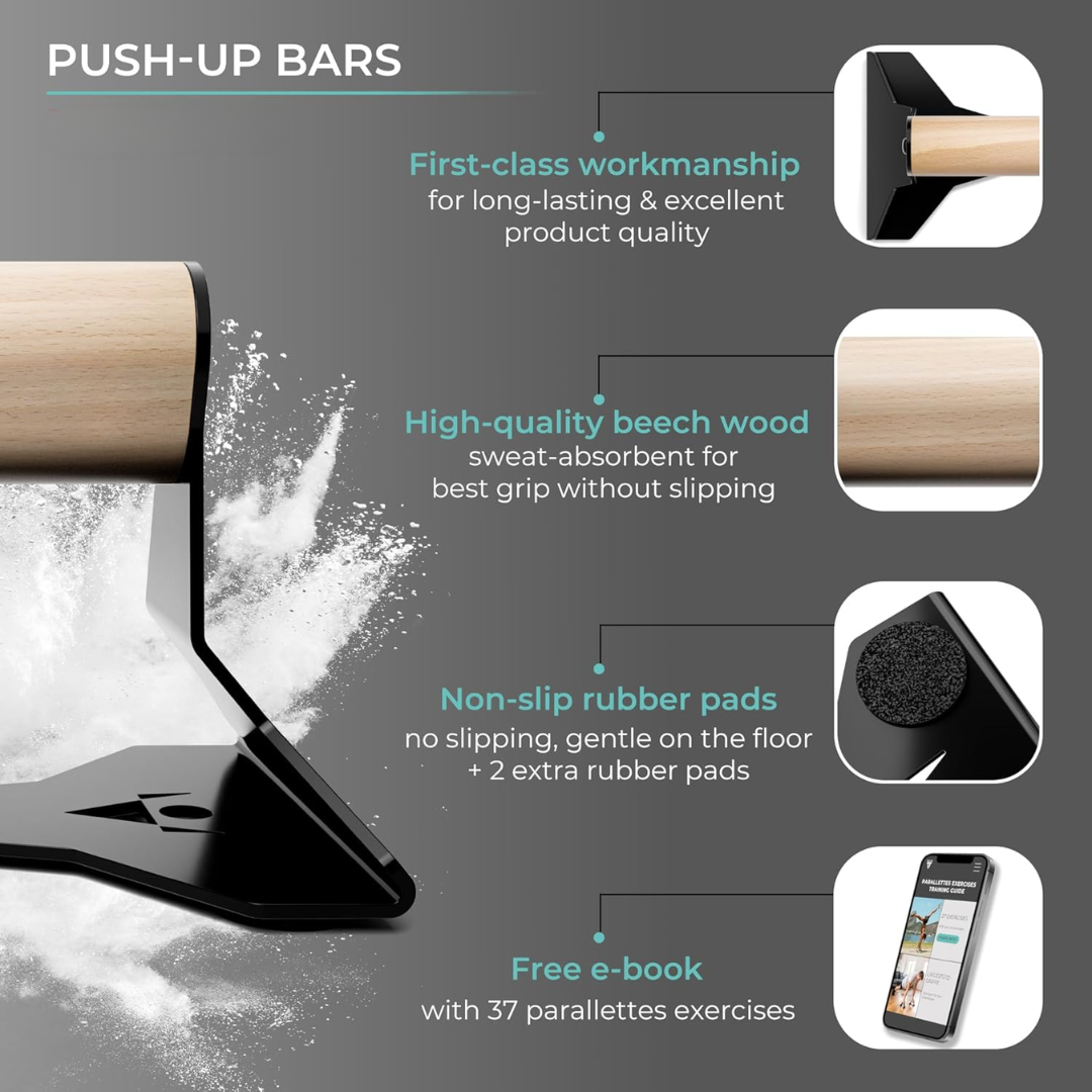 PowerGrip - Parallettes de pompes en bois