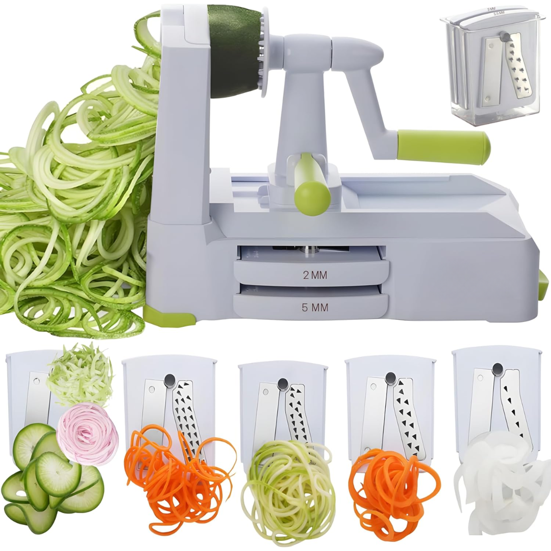 SpiralSlice – Spiraliseur Légumes Robuste 5 Pièces