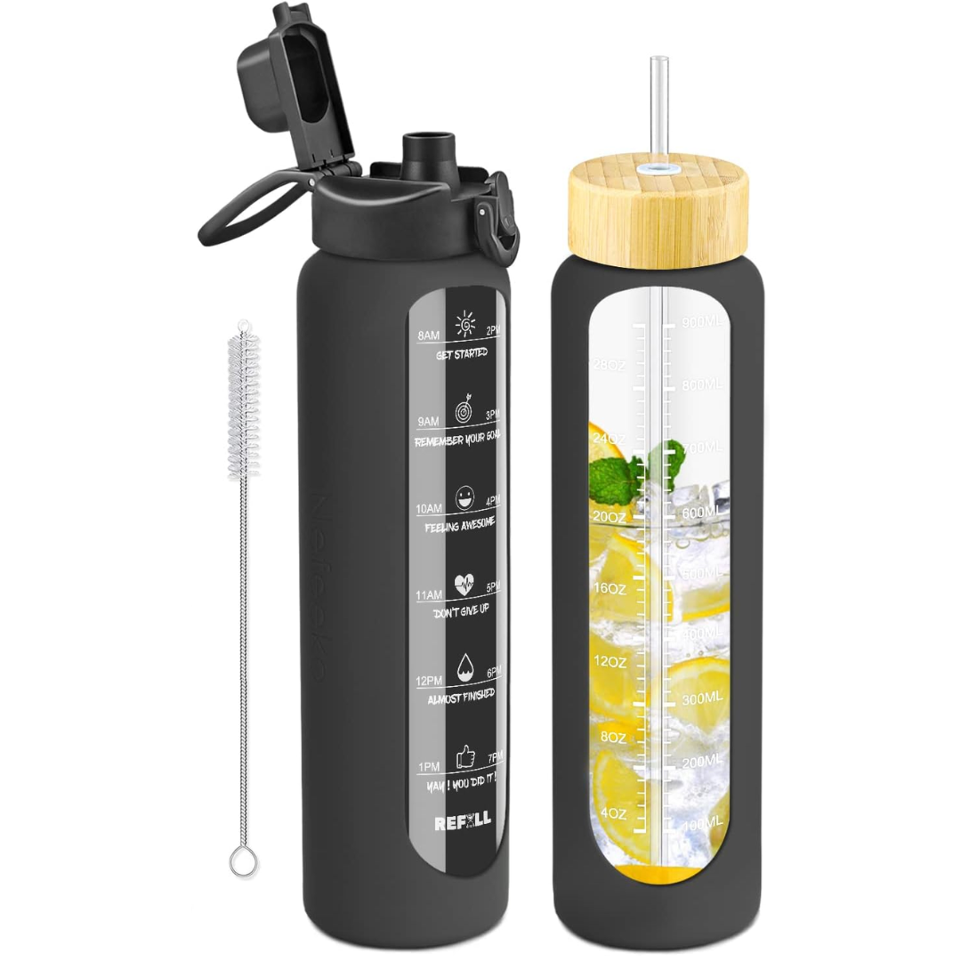 HydraVibe - Gourde Réutilisable Motivation avec Paille