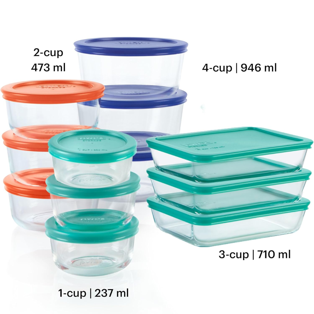 GlassKeeper - Set 12 Pièces Bocaux de Rangement