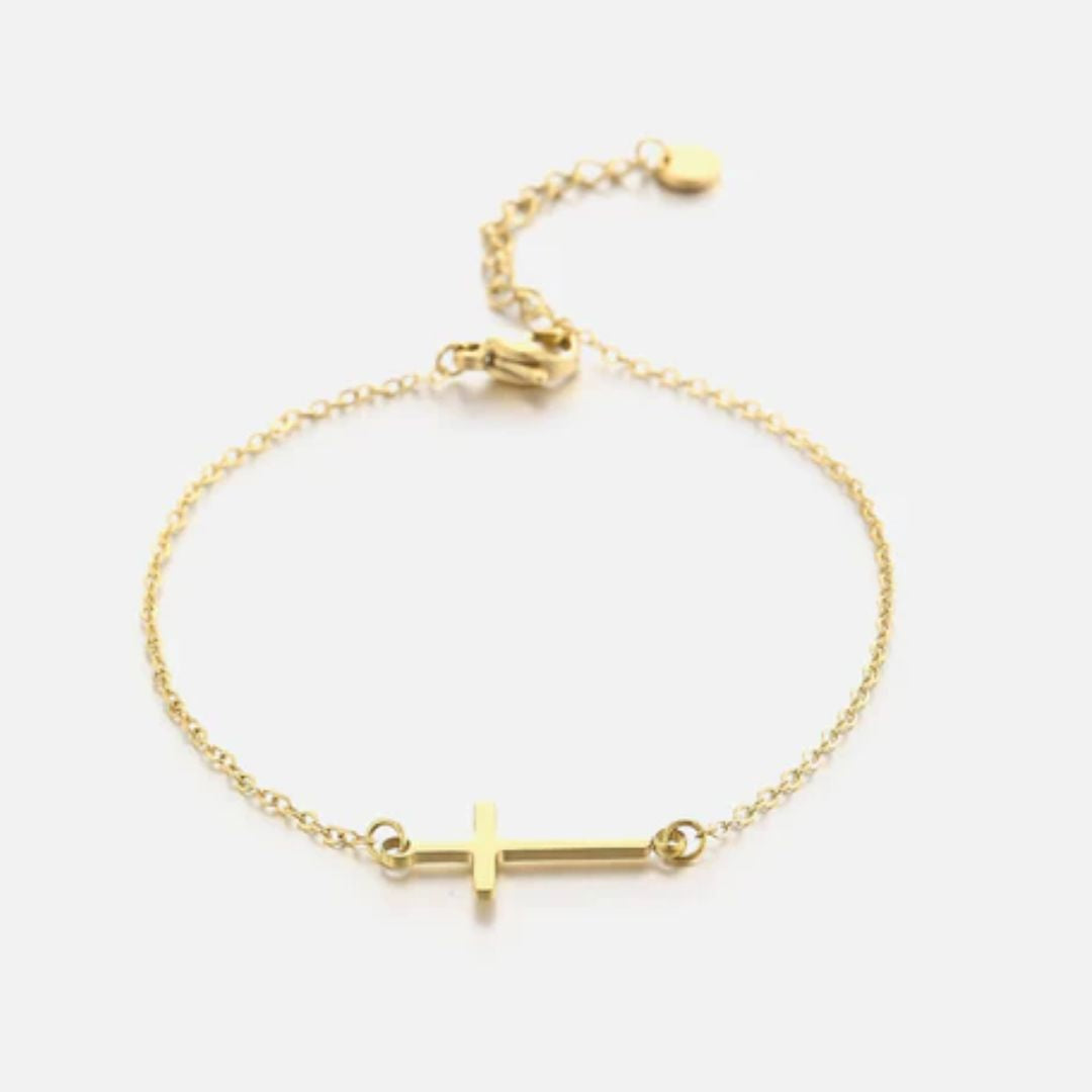 Bracelet Croix Doré Luxe - Spiritualité et Style