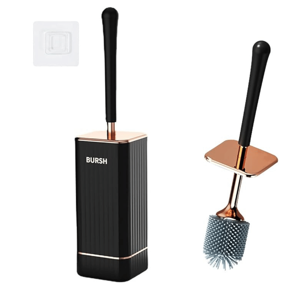 KleanArc - Flexible Wall-Mounted Toilet Brush with Quick-Dry Holder