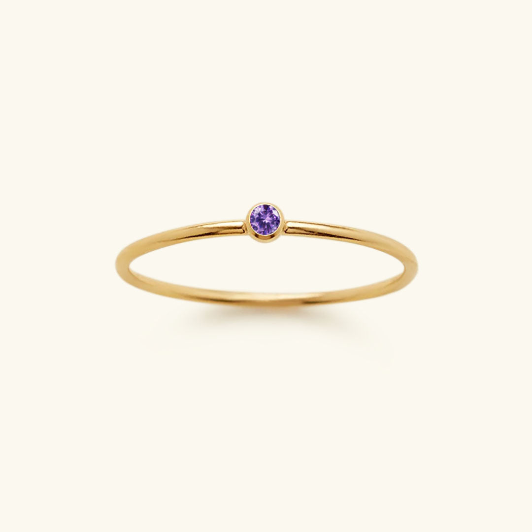 Bague Pierre de Naissance Celestia - Argent Plaqué Doré