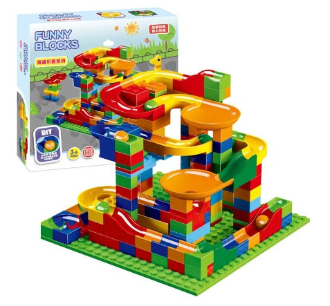 MarbleBuilder Set - Creative 168-Piece Marble Run Building Kit