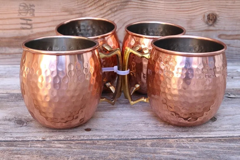 ChillCopper - Ensemble de mugs en cuivre martelé