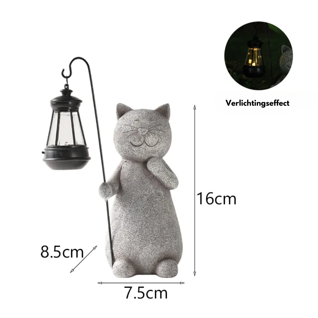 EnchantedKitty - Statue de chat décorative élégante pour extérieur