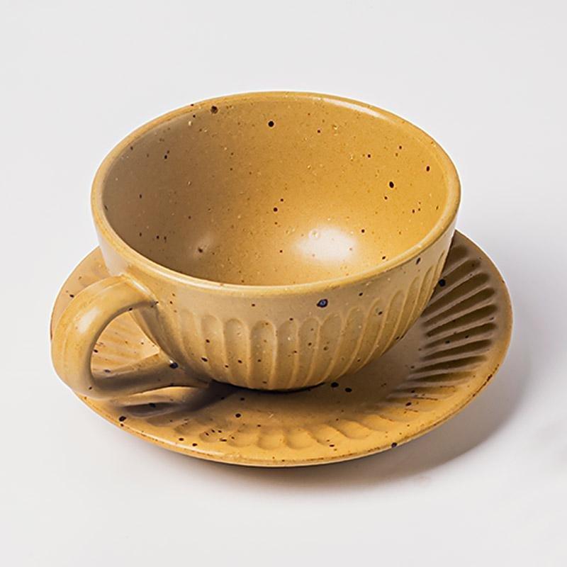 ElegantBowl - Fluted Stoneware Bowl Set with Spoon