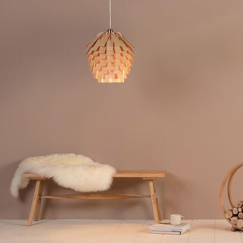 ArtichokeGlow Pendant - Luxury Natural Wood Pendant Light