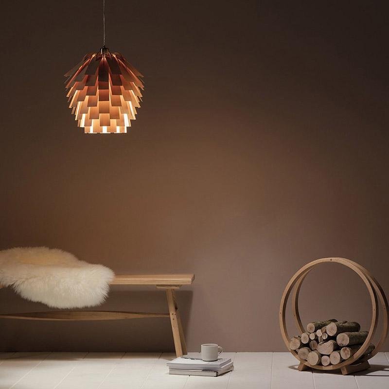ArtichokeGlow Pendant - Luxury Natural Wood Pendant Light