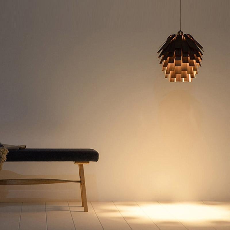 ArtichokeGlow Pendant - Luxury Natural Wood Pendant Light