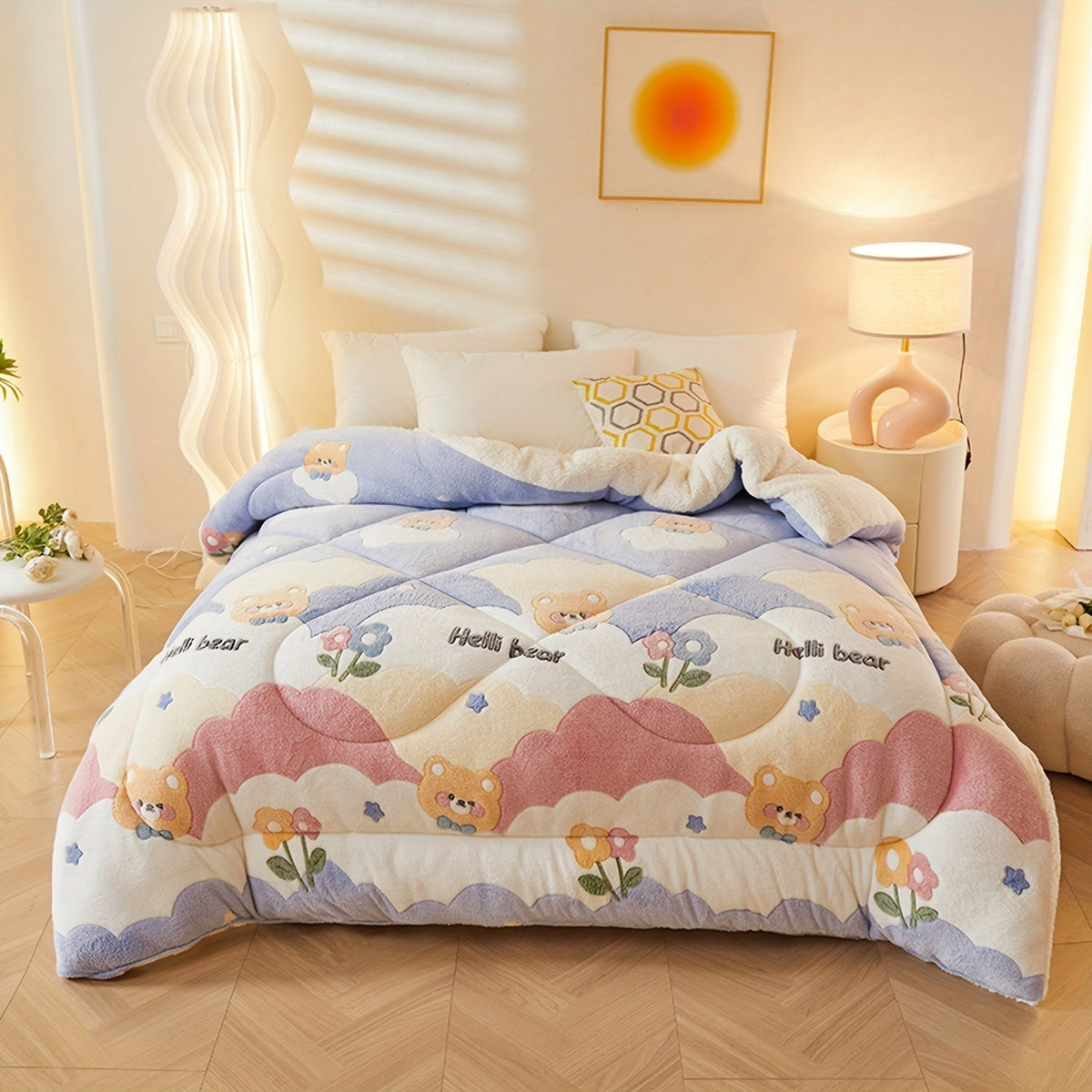 FloralDream - Soft Winter Fleece Duvet with Floral Print