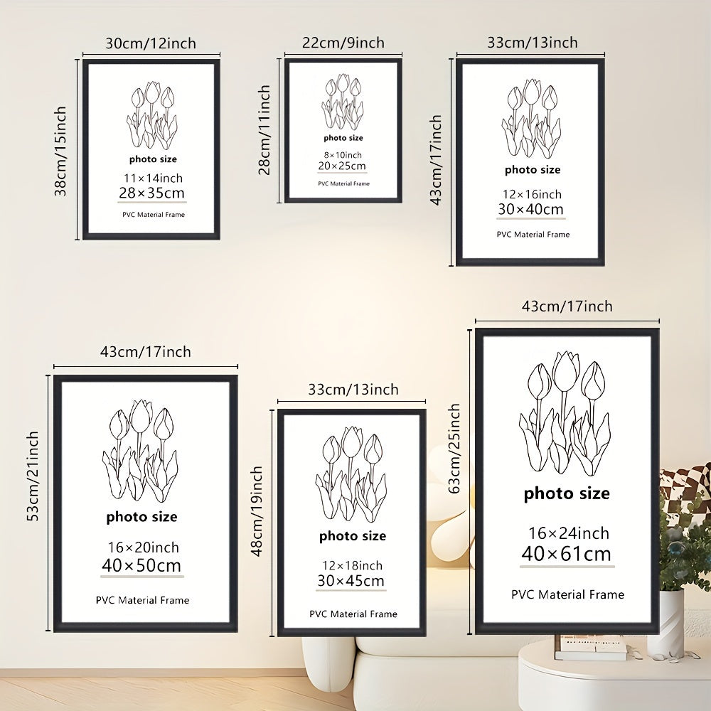 GalleryFrame - Set of 3 Black Photo Frames for Wall and Table