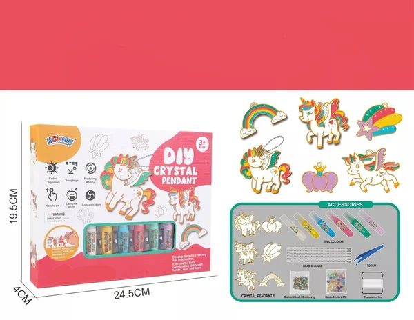 SparkleArt - Paint Your Own Keychain DIY Craft Kit