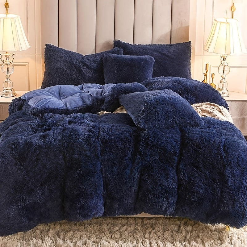 IndulgeNest - Ultra Soft Plush Duvet Cover Set with Zip Closure