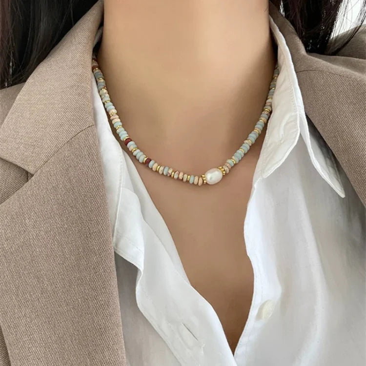 Elena - Parure en pierres naturelles, perles et jaspe